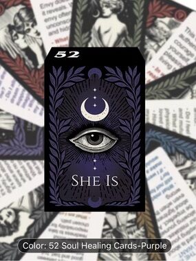 ⭐️ 52 Soul Healing Cards — Purple ‘She Is’ Deck